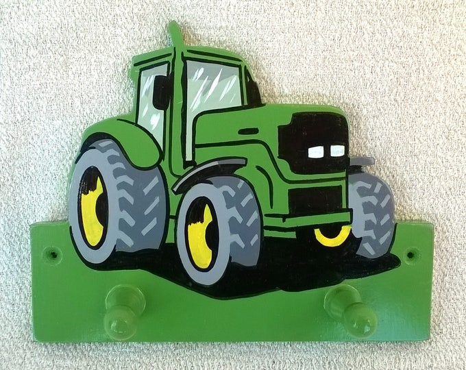 Kid/'s Bedroom Tractor Coat Peg Coat Hanger Hand Painted Kid/'s Coat Hanger Hand Painted Hand Painted Kid/'s Coat Peg Red Tractor