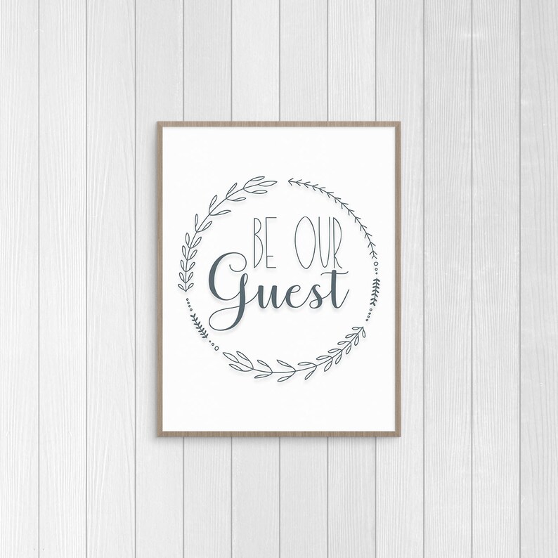 Be Our Guest 8 x 10 Printable Guest Room Sign | Etsy