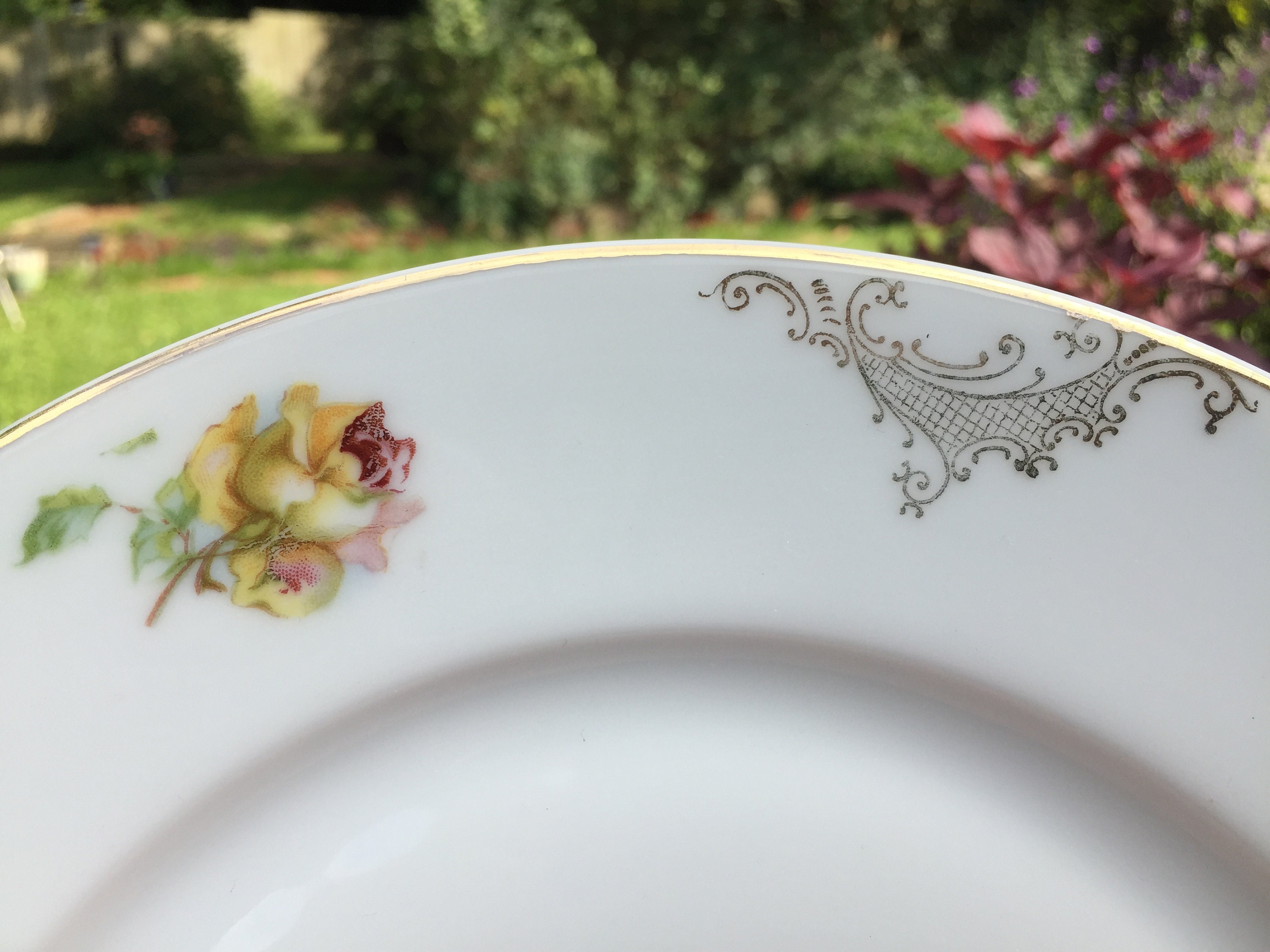 Beautiful P.T. Bavaria Plate With Ladies Picture of Around Etsy