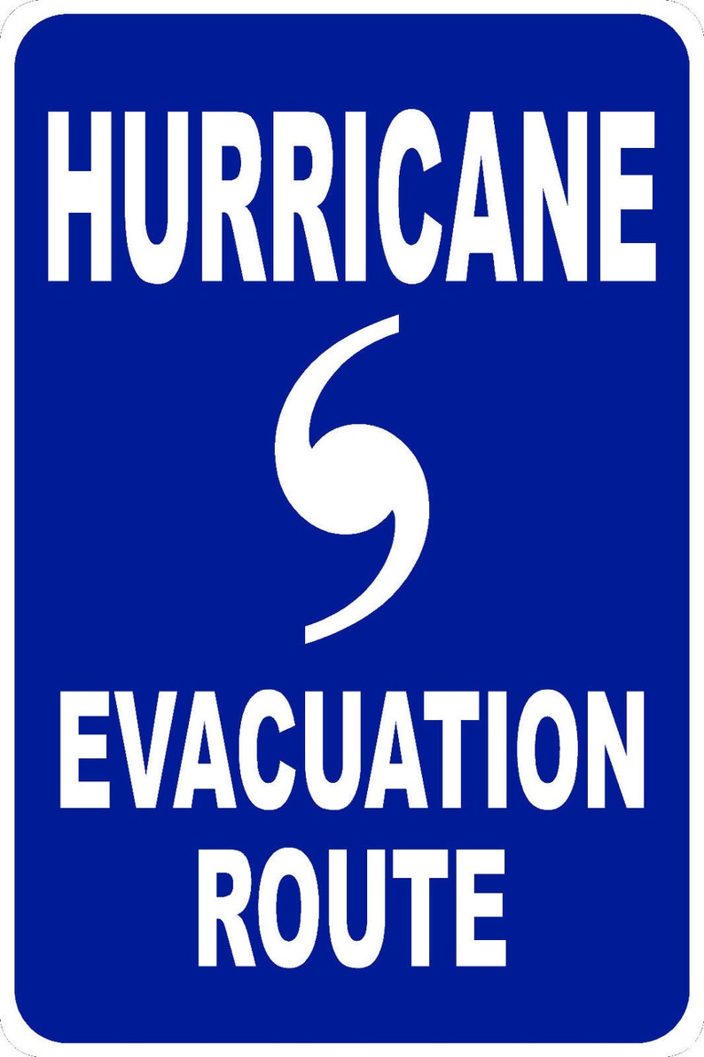 HURRICANE EVACUATION ROUTE 12x18 Thick Aluminum Sign - Etsy