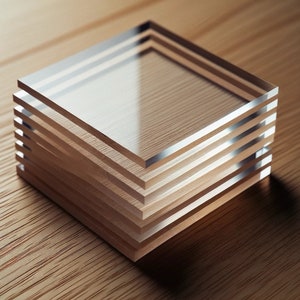 Any Size - 1/4&quot; Thick Clear Acrylic Square sheets