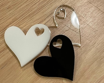 Acrylic Heart - 2" tall (Other sizes available upon request) - Multiple colors! - Packages of 1 , 3 , 5 , 10 , 20 , 50 , 100 , and 200