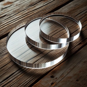 Any Size - 1/4 inch Thick Clear Acrylic Circles