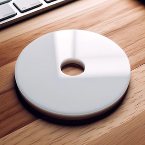 White Acrylic - Custom sized - 1/2&quot; Thick Acrylic Donut / Circle with inner circle cut out  - Cut to size! - Any Size - Made to order!
