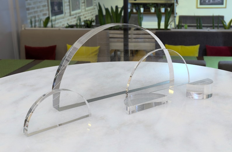 Acrylic Half Circles: Custom Size, Plexiglass Lucite - 1/8" to 1/2 ...