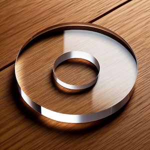 Custom Acrylic Donut: 1/2&quot; Thick Clear Circle with Center Cutout
