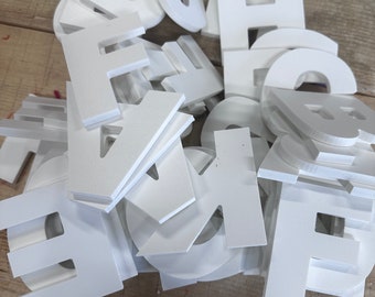 Customizable - 1/4" thick White PVC Letters - light weight and affordable  - Multiple font options crafts home decor signs