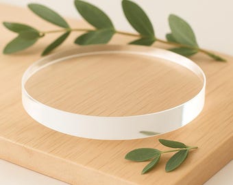 Custom-Cut Clear Acrylic Circles | 1/2” Thick Plexiglass Discs – Craft Blanks, Cake Bases, Display Platforms