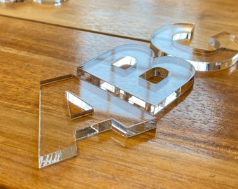 Acrylic Letters - 3/16&quot; Thick - Arial Black Font - Clear, white, or black crafts home decor signs