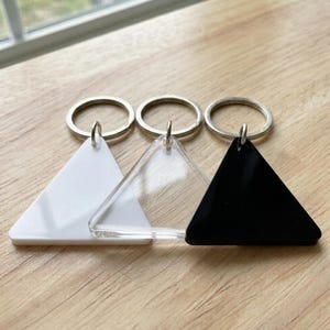 Cast acrylic triangle blanks for sublimation keychains or crafts