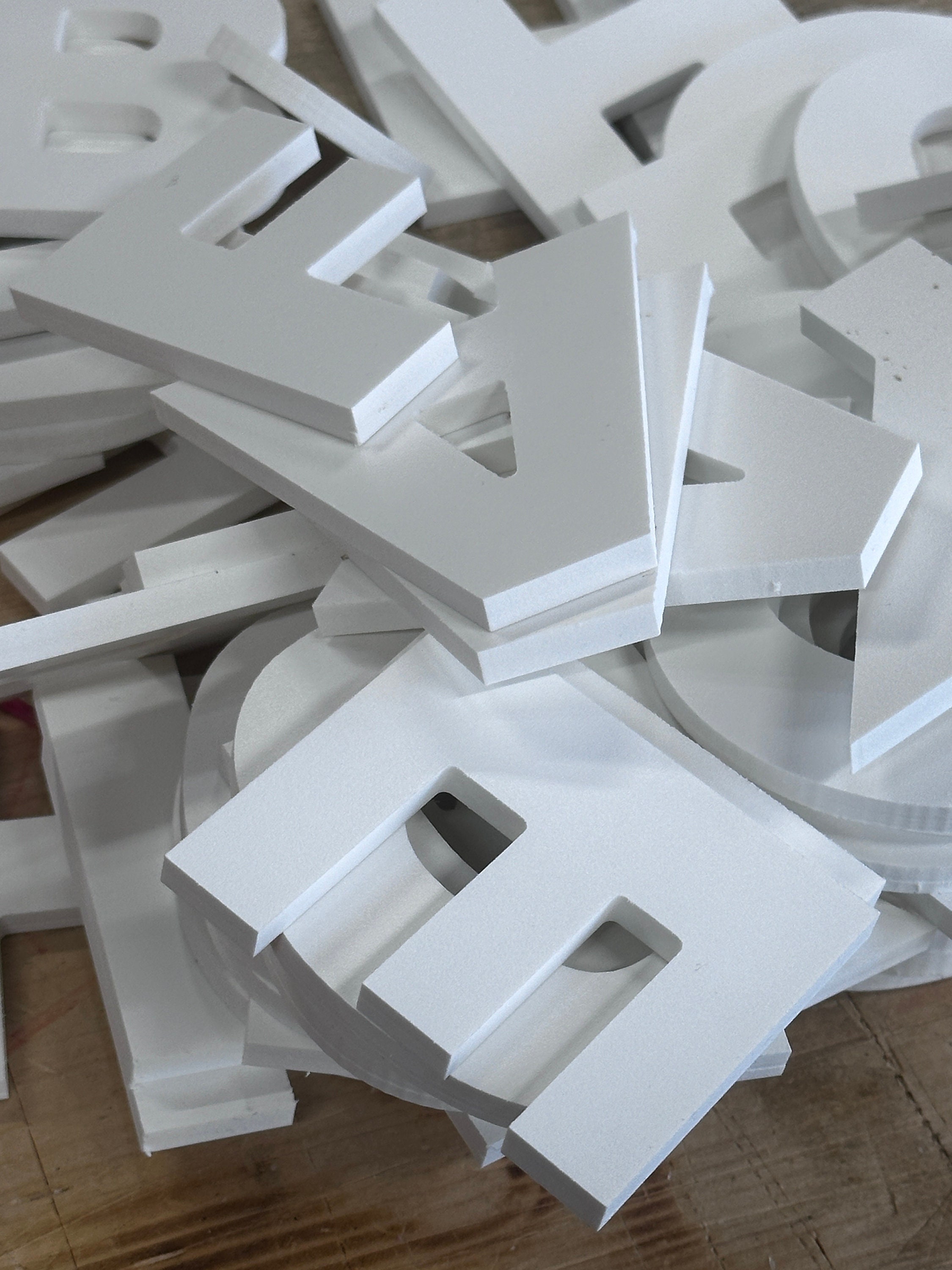 Large Pvc Letters Customizable White PVC Letters: Craft & Home Decor Signs - 1/2