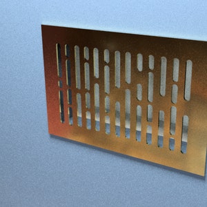 10 x 6 Star Wars Theme Air Vent Cover Grill Acrylic / Plexiglass 12 x 8 Overall Wall and Ceiling Mount ONLY. Gold Mirror