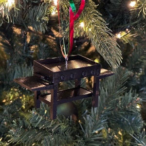 Miniature Blackstone Griddle inspired Christmas Ornament gift - 3&quot; wide