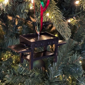 Miniature Blackstone Griddle inspired Christmas Ornament gift - 3" wide