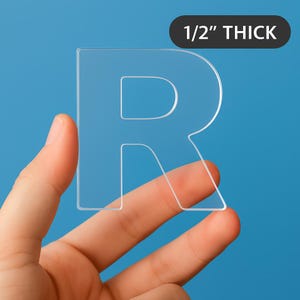 1/2” Thick! Clear or white Acrylic Letters and numbers - Arial Black Font crafts home decor signs