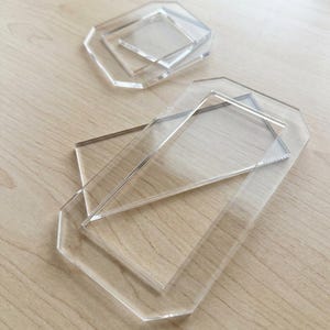 Quilt As You Go Templates: 5.5" x  2.5" Acrylic Square & Rectangle, 2-Pack