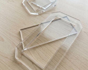 Gabarits Quilt As You Go : carrés et rectangles en acrylique de 12,7 cm x 6,4 cm (paquet de 2)