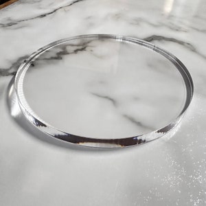 Clear acrylic discs 1/2" thick versatile crafts signs cake bases mineral bases templates table tops transparent precision high-quality creative projects
