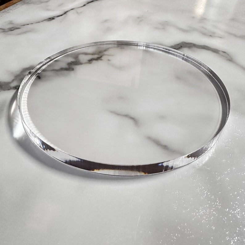 Clear acrylic discs 1/2" thick versatile crafts signs cake bases mineral bases templates table tops transparent precision high-quality creative projects