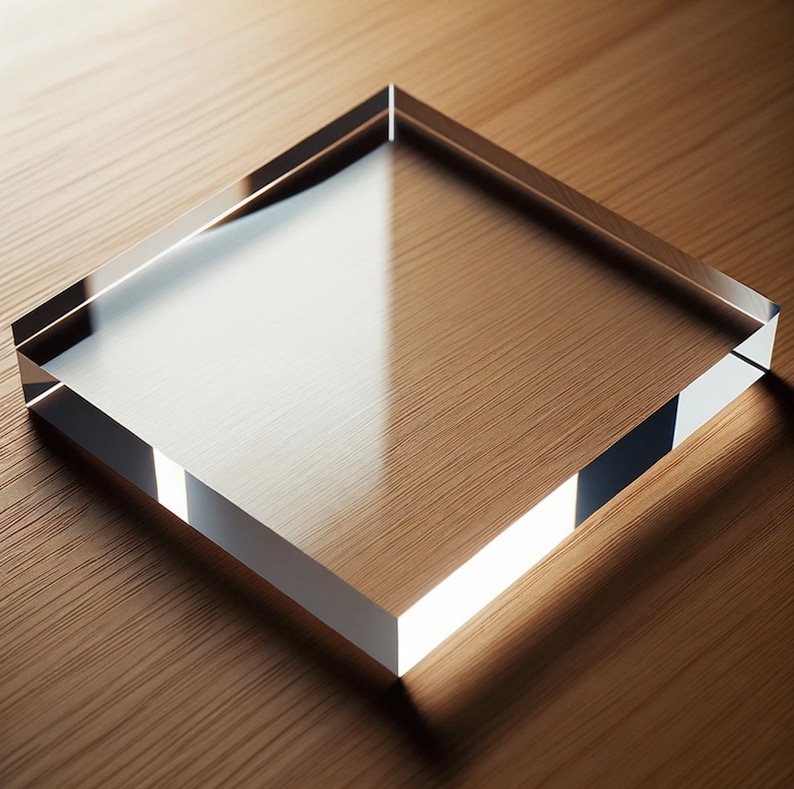 Custom 1/2 inch Thick Clear Acrylic Squares for crafts, cake bases, product riser, engraving image 2