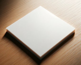 Any Size - 1/2 inch thick white acrylic square sheets