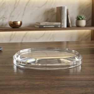 Museum-Grade Acrylic Display Base – 1/2" Thick, Flame Polished, Chamfered Edge Pedestal