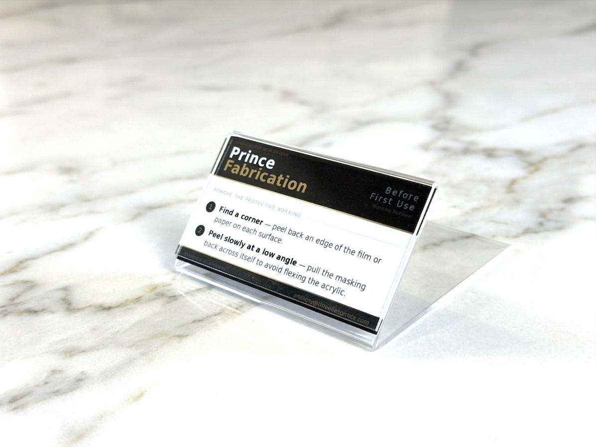 Angled Shelf Talker
