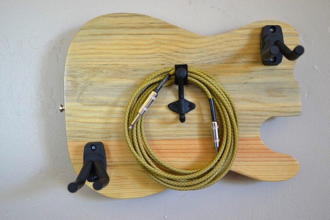 Telecaster Style Guitar Hanger Made From Reclaimed Barnwood, Guitar