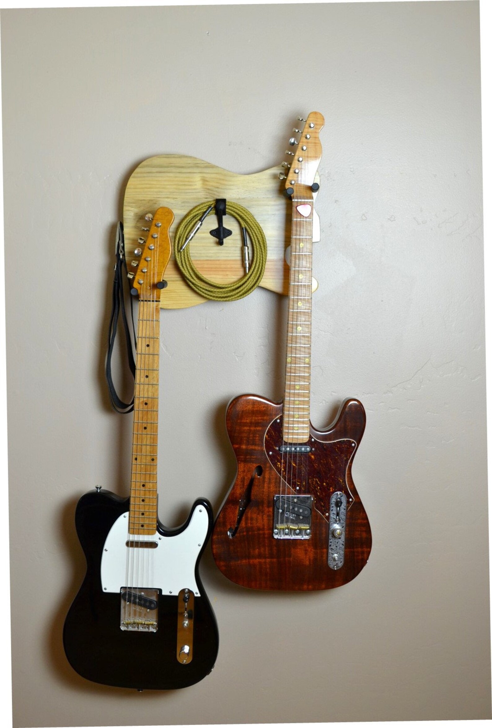 Telecaster Style Guitar Hanger Made From Reclaimed Barnwood, Guitar