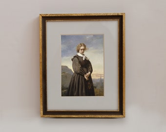 Oil Painting Portrait Woman, Vintage Art, PRINTABLE Art, Antique Art, Downloadable Art Decor PDF Art Painting Farmhouse Americana art