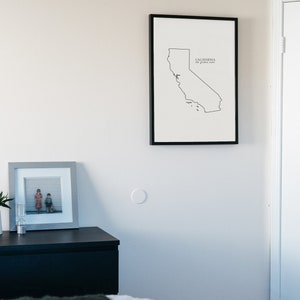 California print // California decor California wall art California state poster state art gift state California map art print image 5