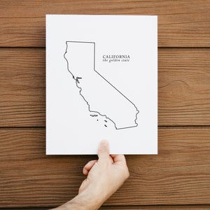 California print // California decor California wall art California state poster state art gift state California map art print image 4