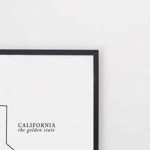 California print // California decor California wall art California state poster state art gift state California map art print image 6