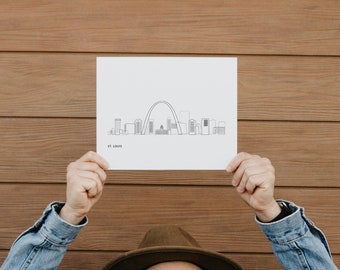 St Louis Missouri //st louis art print st louis map st louis print poster st louis wall art st louis skyline st louis city st louis gift