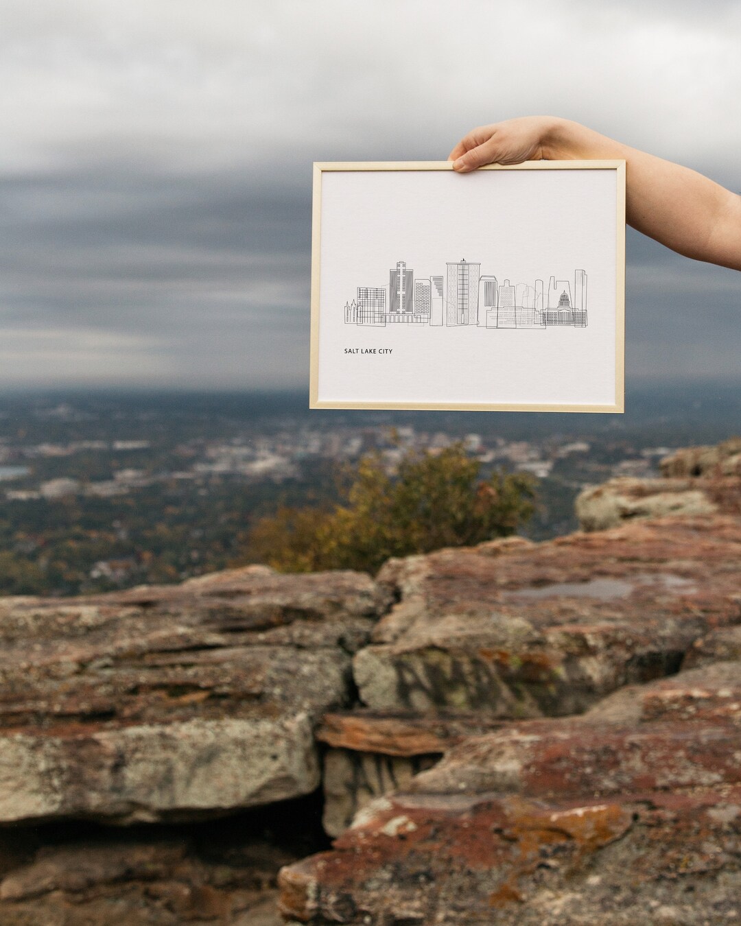 Salt Lake City Skyline Print // Salt Lake City Utah Map Salt Lake City