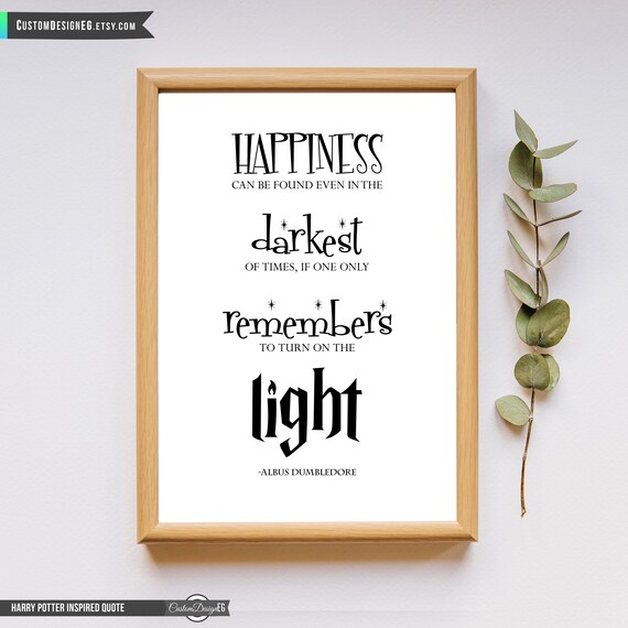 Harry Potter Druck Harry Potter Zitat Albus Dumbledore Etsy
