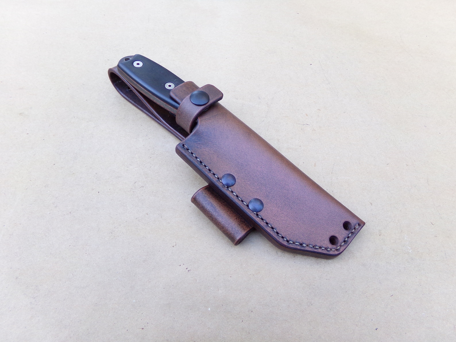 ESEE 4 Leather Sheath, Side Carry, With Firesteel Loop, Made to Order ...