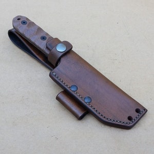 ESEE PR4 Handmade, Made to Order, Bushcraft, Leather Sheath Side Carry with Firesteel loop (SHEATH ONLY) 4 week wait or less