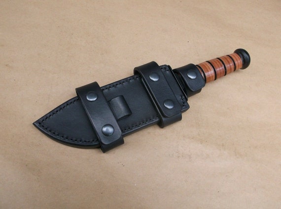 K Bar Usmc Scout Carry 5 Snaps Handmade Leather Sheath With Etsy