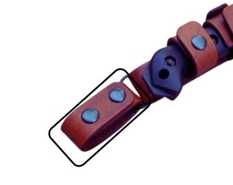 Accesorio de presilla corta de cuero de 2" para cinturón - Para fundas de cuero - Marrón oscuro, marrón, negro, bronceado (hecho a medida) Sin anilla colgante