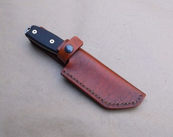 ESEE 4 Becker BK16 BK17 Handgefertigte Lederscheide Side Carry Plain (NUR SCHEIDE) 4 Wochen Wartezeit oder weniger, Passt Auch die meisten 4 "Reparierte Klinge Messer