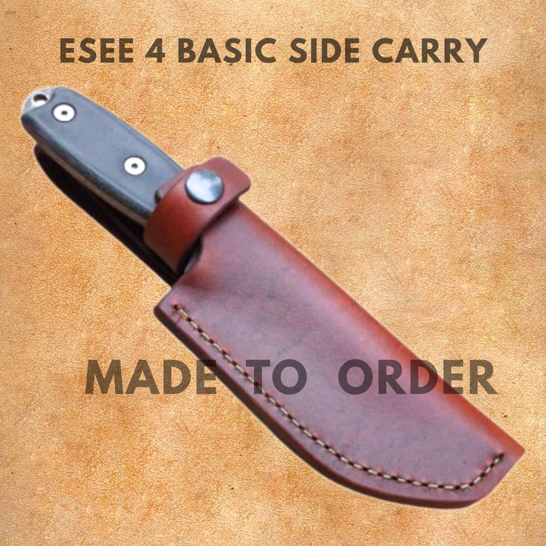 Esee 4 Style Fixed Blade Knives | Handmade Leather Side Carry Sheath - Etsy