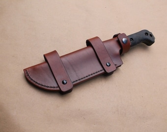 K-Bar Becker BK-9 Hand Made Leather Sheath (Sheath Only) Plain Scout Carry Custom 6 Week Wait Camping Knife Bushcraft