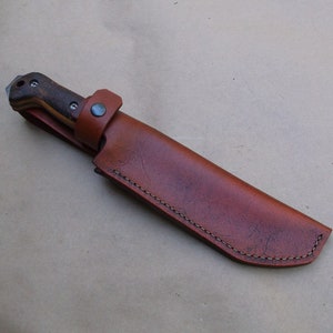 Becker BK-7 Side Carry With Belt Loop and Retention Snap, Made to Order, Handmade Leather Sheath (Sheath Only) 4 WEEK Wait -Unique Dad Gift