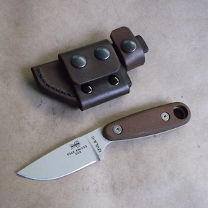 Esee IZULA I Handmade Leather Scout Carry Sheath (Sheath Only) Knife Not Included Scout or Cross Draw, paracord/ custom scales Leave Comment