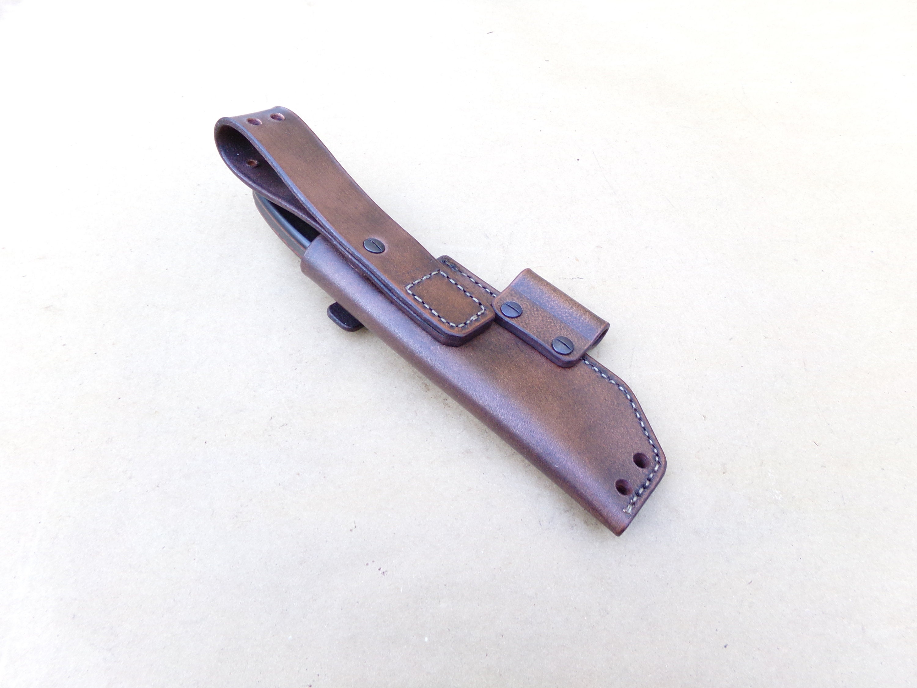 ESEE 4 Leather Sheath, Side Carry, With Firesteel Loop, Made to Order ...