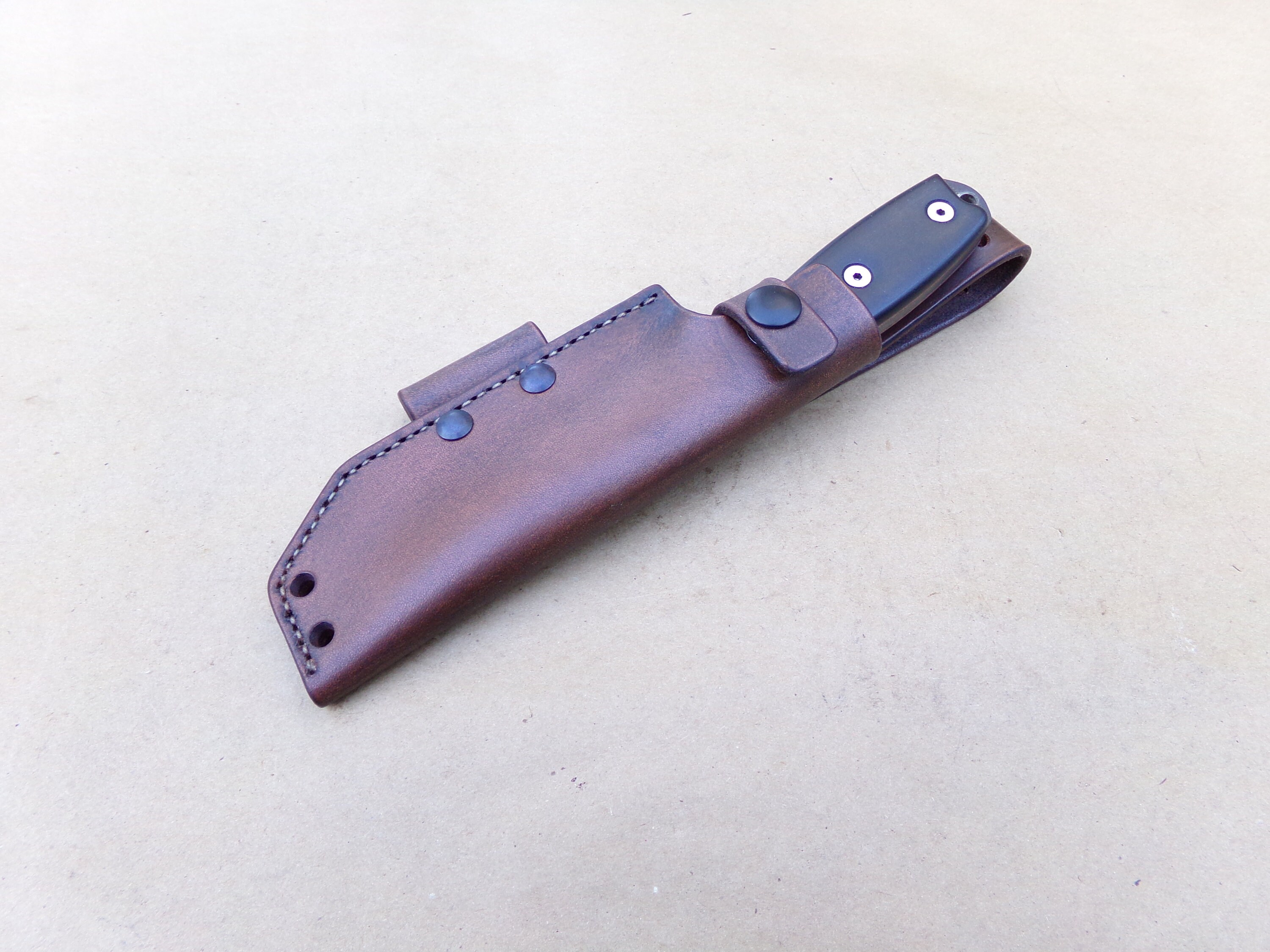 ESEE 4 Leather Sheath, Side Carry, With Firesteel Loop, Made to Order ...