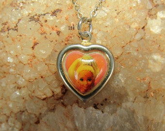 Barbie Heart Necklace Etsy