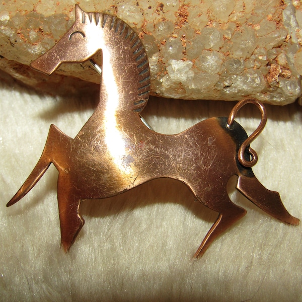 Orb Otto Robert Bade handwrought copper horse pin