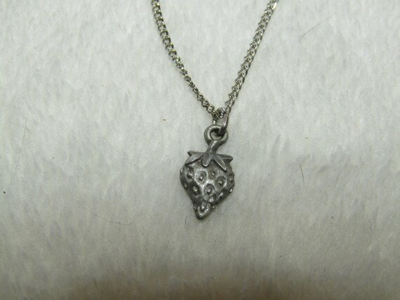 MS Dee Pewter Strawberry Necklace